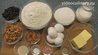 Ингредиенты для приготовления Кулич